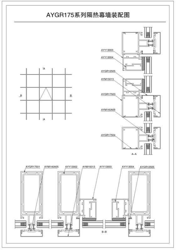 AYGR175 Exposed-Frame Thermal-Break Curtain Wall Series
