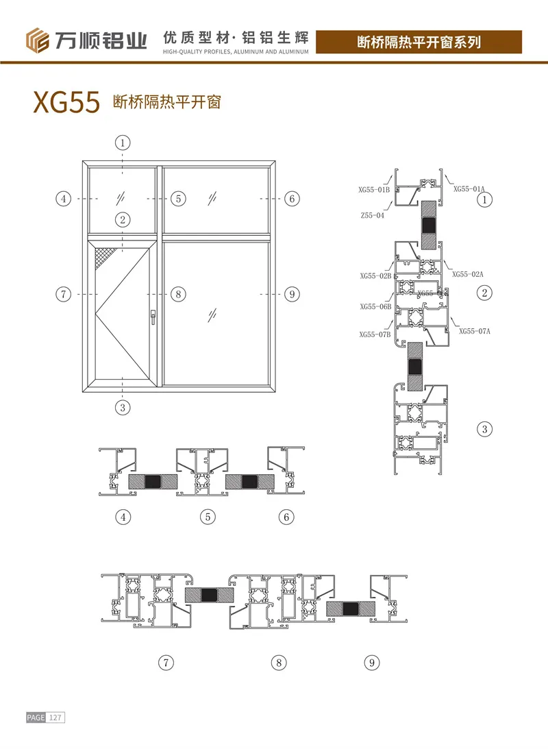 XG55 Thermal Break Casement Window Profile
