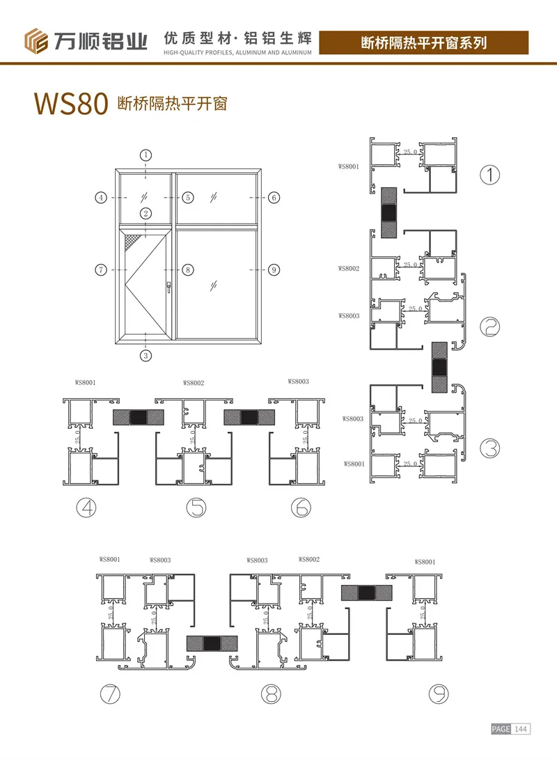 WS80 Thermal Break Casement Window Profile