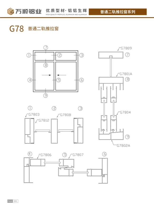 G78 Standard 2-Track Sliding Window Profile