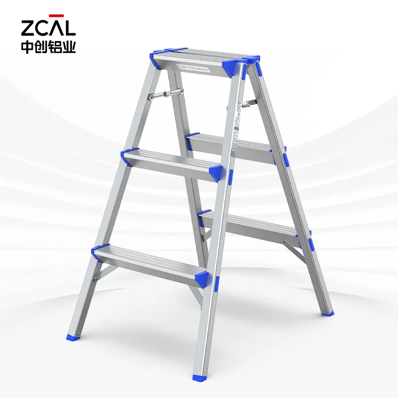 Mill-finish aluminum step stool ladder series